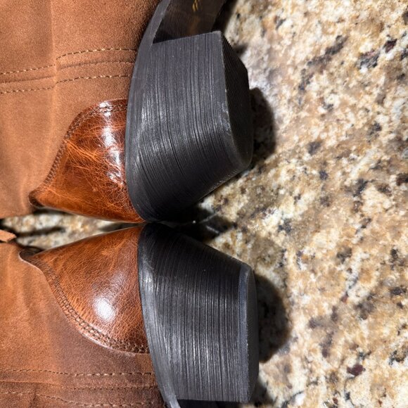 Dingo Brown Fringed Heeled Boots Sz 10 - Picture 10 of 15